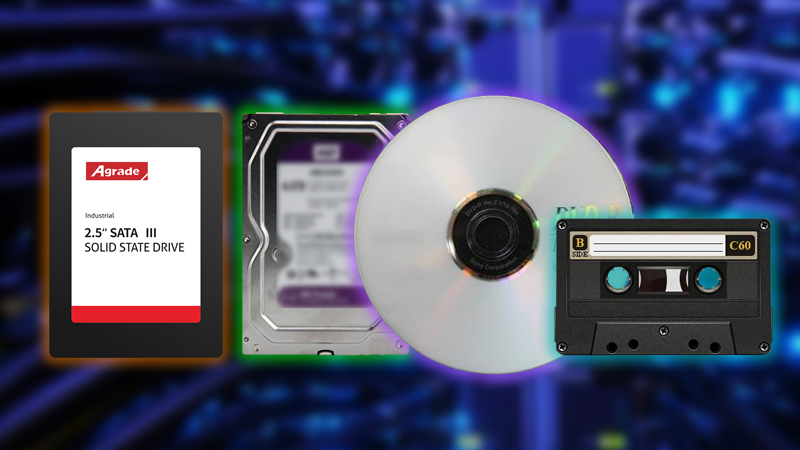 HDD硬盤、SSD固態(tài)硬盤、光盤、磁帶，哪種存儲容量大？保存時間最久？